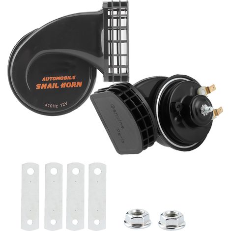 Paire universelle de trompe escargot 12V double tonalité, sirène étanche pour ATV UTV minibus moto (1/5)