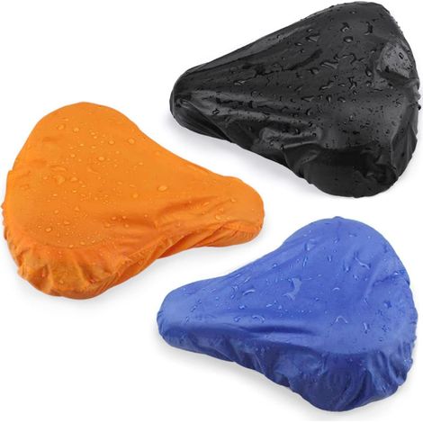 Set of 3 Bicycle Saddle Covers, Waterproof Bike Seat Covers with Elastic, Universal Size Waterproof Bicycle Seat Rain Covers, Dustproof Saddle Covers (1/5)