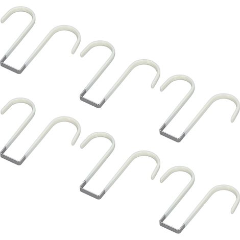 Ensemble de 6 crochets de porte Double face, pour serviettes, vêtements, couronne, crochet pour salle de bain, porte-manteau, organisateur de chapeaux (1/5)