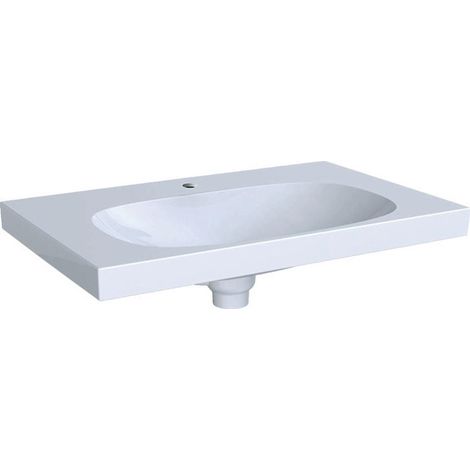 Lavabo Geberit ACANTO 750x480mm avec trou pour robinet m unsichtbaren ÜL blanc m KT