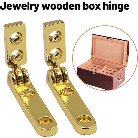 Lot de 10 petites charnières chics en alliage de zinc à 90 degrés pour boîtes à bijoux en bois, accessoires pour petits projets en bois (1/5)