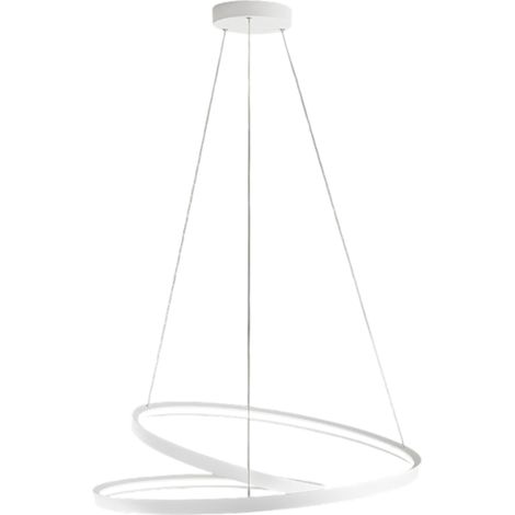 Sospensione Moderna Ritmo Metallo Bianco Led 70W Dimmerabile Ip20 (1/2)