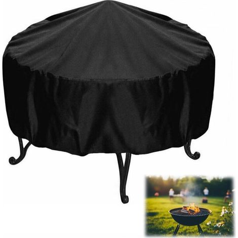 Housse De Protection Pour BraséRos Barbecue ImperméAble Rond, Imperméable Et Coupe-Vent, En Tissu Oxford, Résistante À La Déchirure Et Aux UV, Pour Foyer Extérieur, Housses Pour BraséRos Ø122x46cm (1/5)