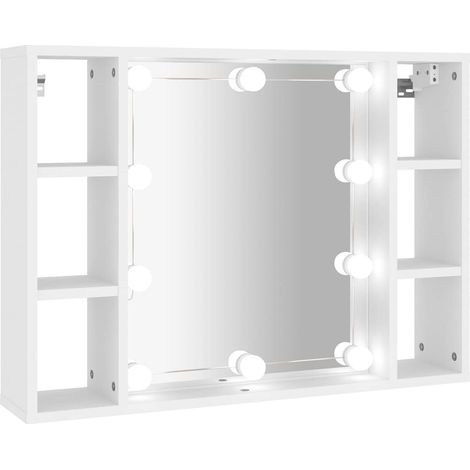 Maison Exclusive - Mobile a Specchio con LED Bianco 76x15x55 cm (1/5)