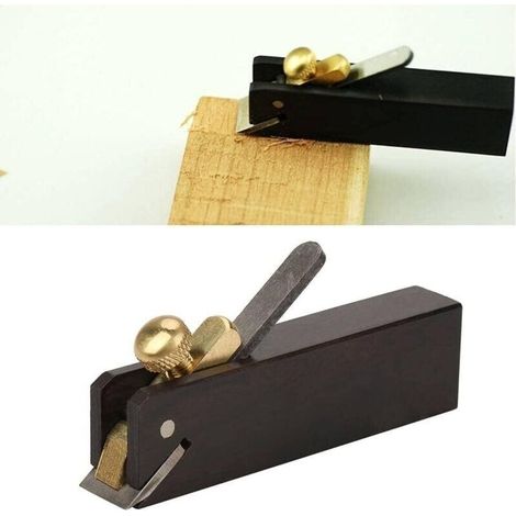 Stück (schwarzer) Mini-Hobel aus Ebenholz, DIY-Holzbearbeitungswerkzeug für Schreiner, kleiner Handhobel, Holzfasenhobel für die Holzbearbeitung