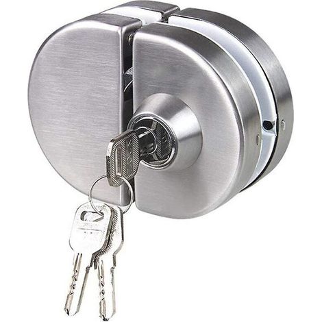 Serrure de porte à Double verre en acier inoxydable 304, crochets de porte sans cadre ouverts des deux côtés pour verre d'épaisseur 10-12mm (1/4)