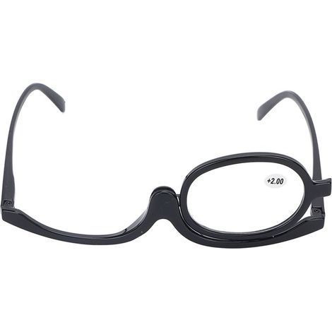 Miroir De Maquillage - Lentille Grossissante +2.00 - Design Rabattable Et Rotatif - Pour Maquillage Précis Des Yeux - 1 Pièce (1/5)