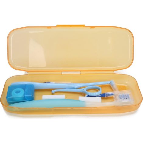 Kit de Soins Bucco-dentaires Orthodontiques Contient une Brosse à Dents + une Brosse de Nettoyage pour Attelle Dentaire + un Outil de Sélection de Fil Dentaire + une Brosse Interdentaire (1/5)