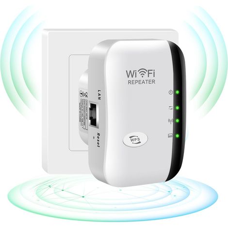 Amplificateur Wi-Fi, amplificateur Internet sans fil 2,4 GHz pour la maison, amplificateur de signal WLAN 300 Mbps, facile à installer et à couvrir, OUYLAF
