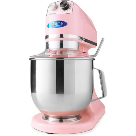 Mixer planétaire professionnel 7 L - 11 vitesses, 2 kg de pâte - rose