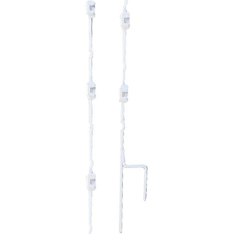 Picchetti in metallo Multi filo da 1 m bianco con 4 isolatori rimovibili conf. 10 pezzi
