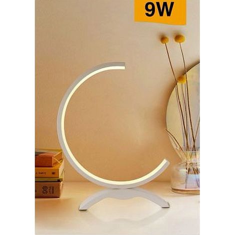Trade Shop - LUME LED 9W TISCHLAMPE STILISIERTER LAMPENSCHIRM WEISSES LICHT 3000K 6500K 4000K D30 - (1/2)