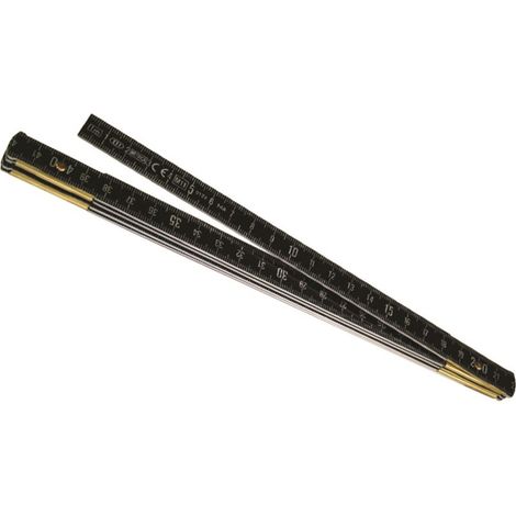 Métrico de aluminio plegable negro oxido de 1 m