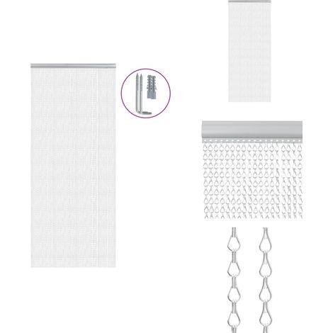 Türvorhang aus Ketten 90x200 cm Aluminium - Fliegengitter - Türvorhang - Insektenschutz - Alu Vorhang - Fensterdeko (1/5)