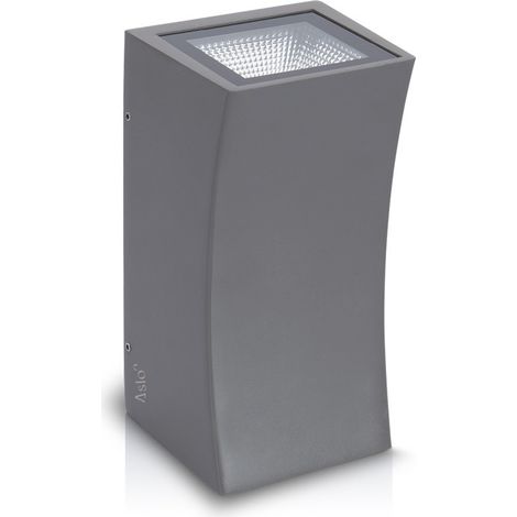 Applique murale extérieure Lampe LED 2x7W 6000K Blanc froid IP65 ASLO