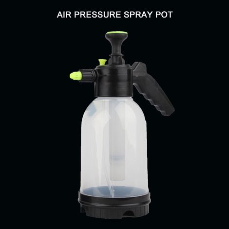 Arrosoir multifonctionnel transparent en plastique de 2 L avec système d'arrosage par pression d'air pour plantes d'intérieur, potagers, grandes plantes et feuillages. (1/2)