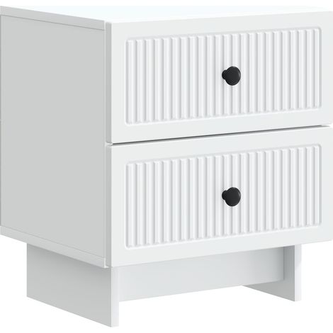 Bedside Cabinet White 43 x 34.5 x 47.5 cm Engineered Wood vidaXL (1/5)