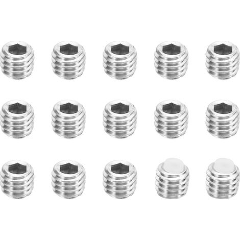 15 Paquet M6x5mm Nylon Pointe Sans-tête Vis 304 Inox Acier (1/5)