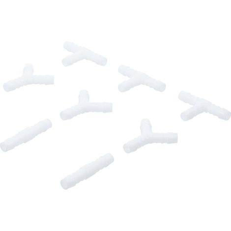 Conectores de manguera bgs surtido blanco 10 mm 8 piezas (1/4)