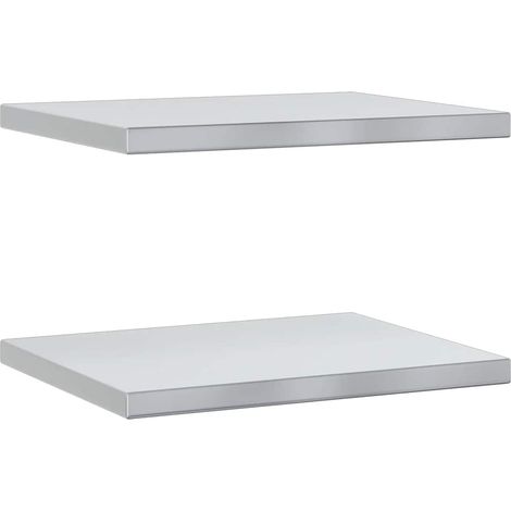Maison Exclusive - Wandregale 2 Stk. 50x40 cm Silbern Edelstahl