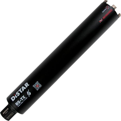 Punta diamantata Distar RS-TX 1 1/4" 82mm x 450mm, taglio veloce e preciso Seco, Ideale per ceramica, granito e calcestruzzo, alta durata e prestazioni professionali.
