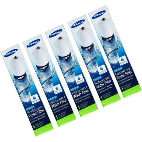 Lot de 5 Filtres à eau d'origine (DA29-10105J) Réfrigérateur, congélateur AEG, BEKO, BLOMBERG, BOSCH, CONTINENTAL EDISON, DAEWOO, DE DIETRICH, ELECTROLUX, FRIGIDAIRE, GRUNDIG, HAIER, SAMSUNG, SIEMENS