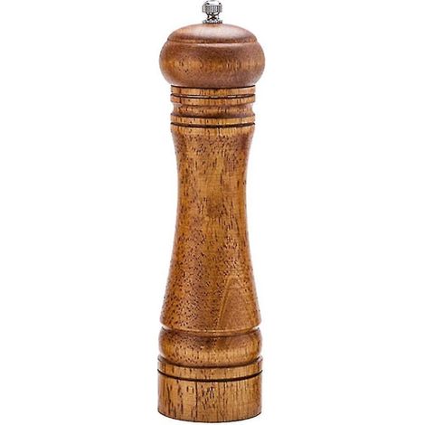 Pfeffermühle aus Holz, verstellbare Pfeffermühle aus Holz, Keramikmahlwerk, Salzmühle - 20 cm (8 Zoll) (1/5)