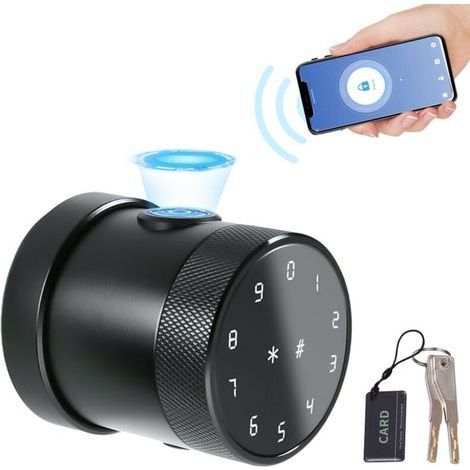 Serrure intelligente 5 en 1, déverrouillage du bouton de porte biométrique, entrée sans clé avec clavier BT, application Tuya, télécommande, mot de passe, serrure de porte à empreintes digitales (1/5)