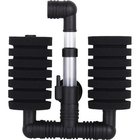 Filtre à double éponge XY-2831 pour aquarium, avec pompe à air biochimique et ventouse incluses. - (1/5)