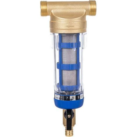 Filtro de agua reutilizable, filtro de sedimentos, filtro de sedimentos con rosca externa para tubería de agua de fuente (rosca macho de 1/2 pulgada). (1/4)