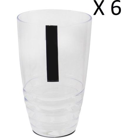 Verre à liqueur - JUANIO - Lot de 6 - Plastique incassable - Ø9 x H15,5 cm (1/3)