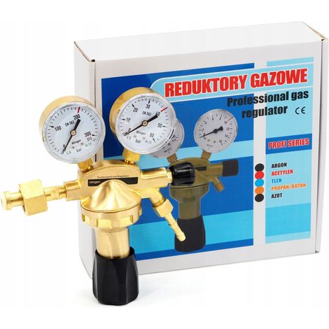 Détendeur professionnel à azote type GCE 40 bar, 2 manomètres