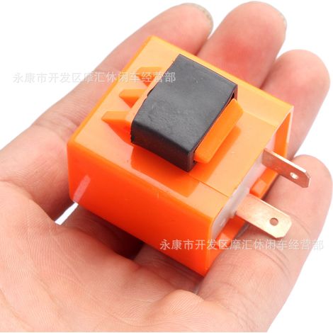 Off-road motorcycle, ATV, four-wheeled beach buggy, skateboard, GY6 signal flasher, turn signal indicator, buzzer, 2-pin 12V (1/4)