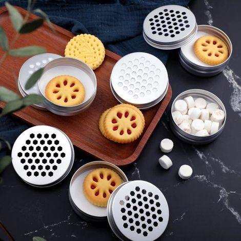 Boîte Olfactive - Aluminium Hexagonale 6,8 x 2,5 cm - Pour Entraînement Chien - Lot de 12 avec Pastilles Magnétiques (1/5)