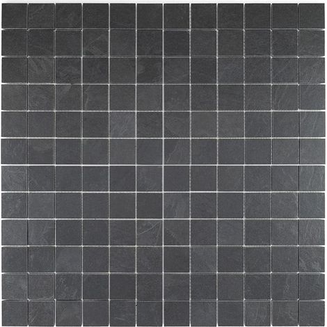 Carrelage Imitation Pierre Valona Noire 5x5 Mosaïque MESH 30x30 cm (1/5)