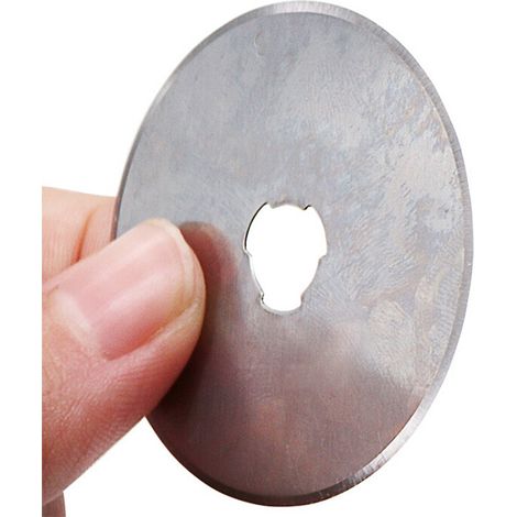 Rouleau de coupe pour patchwork de 45 mm, couteau à cuir avec poignée et rouleau de coupe munis d'un anneau en caoutchouc - Boîte de lames de 45 mm