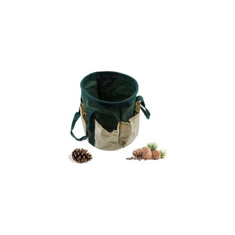 Borsa porta attrezzi da giardino in tessuto Oxford impermeabile e panno per la pulizia – 6 scomparti per attrezzi, borsa per riporre gli utensili - Crezuo