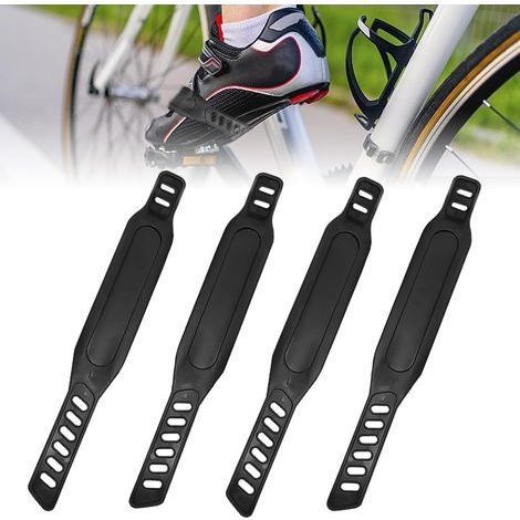 pares de correas para pedales de bicicleta, correas para pedales de bicicleta estática, correas ajustables para pedales, cinturón de bicicleta con cierre de goma para la mayoría de las bicicletas, col (1/4)