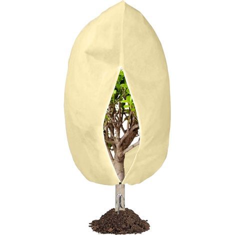 Housse de protection hivernale pour plantes – Fermeture éclair et cordon de serrage, 80 × 100 cm, jusqu'à -20 °C, respirante et réutilisable (1/5)