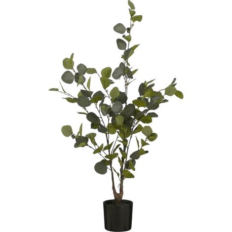 Plante artificielle Eucalyptus avec pot noir pour décoration intérieure Vert H 95 x Ø 55 cm - PANGIVO (1/5)