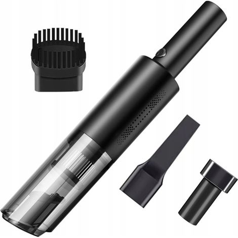 ASPIRADORA PORTÁTIL INALÁMBRICA PARA COCHE, 120 W, BATERÍA, USB, FILTRO HEPA + BOQUILLAS