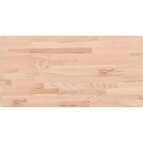 Comptoir de salle de bain 100x50x1,5 cm bois massif de hêtre