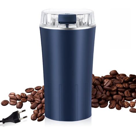 Moulin à café électrique - Moulin à café - Moulin à épices - Moulin à café électrique 300 W - Moteur puissant et lame en acier inoxydable de qualité alimentaire - 1 pièce - Pour café, épices, noix - B (1/5)