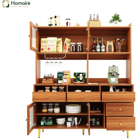 Sideboard MDF Walnuss 145 x 39 x 171 cm HOMAIRE (1/5)
