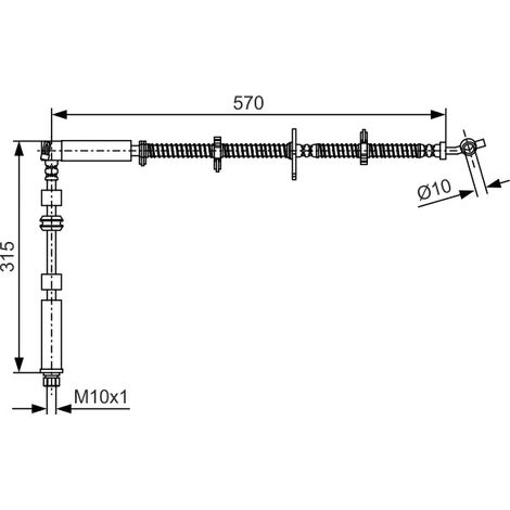 Flexible de frein Bosch 1 987 481 A63 LAND ROVER LR013736 LR020006 LR044356 (1/2)