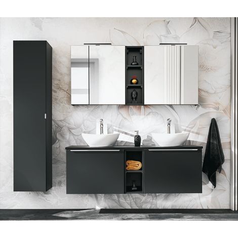 Ensemble de salle de bain Santa Fe Black - 1 colonne (1/2)