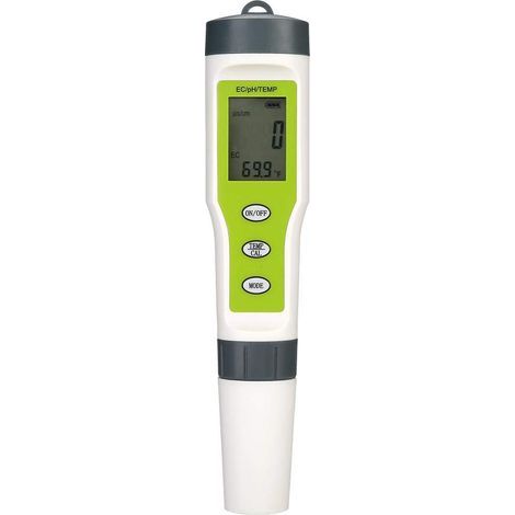 Testeur de qualité de l'eau numérique professionnel 3 en 1 pH EC, testeur de température idéal pour la maison, l'eau potable, aquarium, piscines et hydroponie. (1/4)