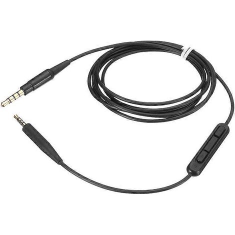 Câble audio stéréo pour casque, connecteurs droits 3,5 mm vers 2,5 mm, compatible avec SoundLink OE2i QC25 QC35 SoundTrue-1400.50.5cm-Black (1/3)