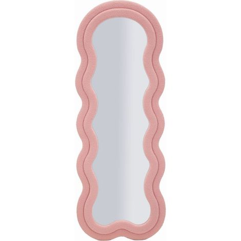 Miroir Mural en Tissu Bouclé "Teddy" 160cm Rose