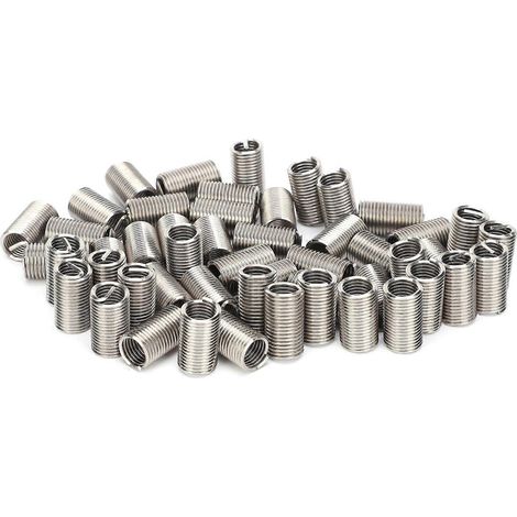 50-teiliges Set mit Gewindeeinsätzen, Buchsen, Schrauben, Schutzspiralen und Reparaturmuttern M10 x 1,53D